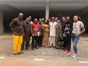 Some Ghanaian film makers with Catherine Afeku and Gabby Otchere-Darko