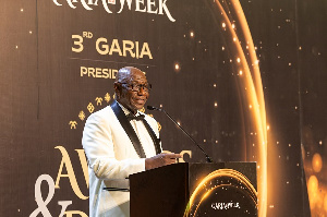 Mr. Felix Addo, President of GARIA giving his remarks