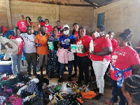 The items donated by the  NPP Loyal Ladies Chapter in UK included second-hand clothing and shoes