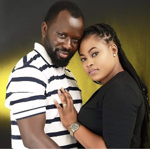 Joyce Blessing with her estranged husband