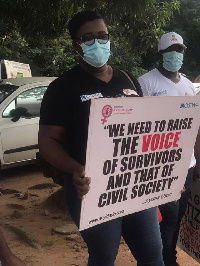 A campaigner with a placard