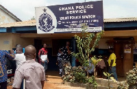 File photo: People at a police station