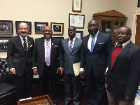 L to R: US congressman Engel, Ambassador Smith,  Baah Duodu, PAM