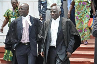 Tsatsu Tsikata [R] was the lead counsel for John Mahama and the NDC during the election petition