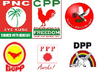 The emblems of some minority political parties in Ghana