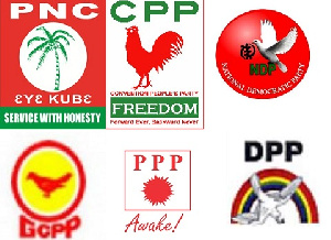 The emblems of some minority political parties in Ghana