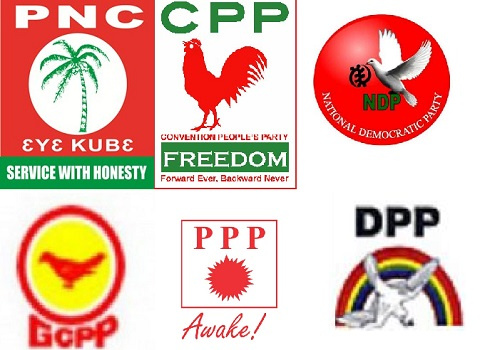 The emblems of some minority political parties in Ghana