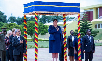 U.S. Ambassador to Ghana Virginia Palmer at credentialing ceremony at Jubilee House, June 16, 2022