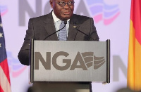 President Akufo-Addo addressing the gathring in US