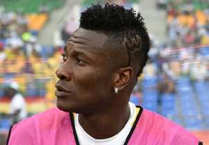 Gyan started the game on the bench