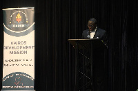 Rev Dr James Quainoo speaking at the Ottawa event