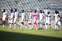 Black Stars walk off the pitch after their 1 - 1 draw against Ethiopia