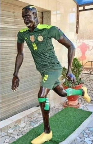 A Photo Of Sadio Mane's Statue