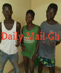 The suspects are Yaw Owusu, Henry Sarpong and Kwame Amponsah