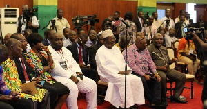 Pressmen at the flagstaff house