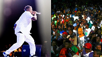 Rolly Panda entertaining his supporters at the Rolly Panda Trip to Volta concert