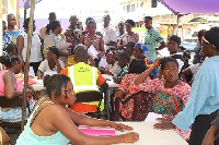 File photo of an ongoing Ghana Card registration