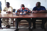 The Chairman, Sarpong Boateng, addressing a press conference at 