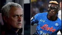 AS Roma coach, Jose Mourinho and Napoli striker, Victor Osimhen