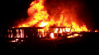 File photo of a fire outbreak that occurred in Accra