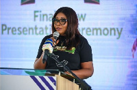 Group Head, Retail Banking, Matilda Asante-Asiedu giving an address at the event.