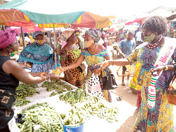 Some women at Agomanya market