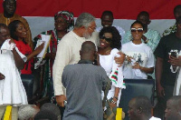 Former President Jerry John Rawlings and wife, Nana Konadu