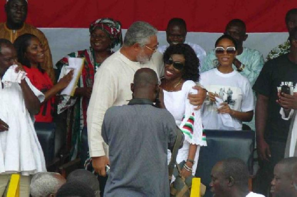 Former President Jerry John Rawlings and wife, Nana Konadu