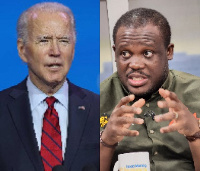 US President Joe Biden (left), Ningo Prampram MP Sam Nartey George (right)