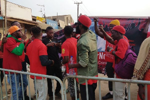 Members of the #FixTheCountry group at the Ashaiman Circuit Court