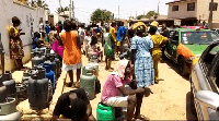 Some citizens in queue to buy gas