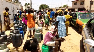 Some citizens in queue to buy gas