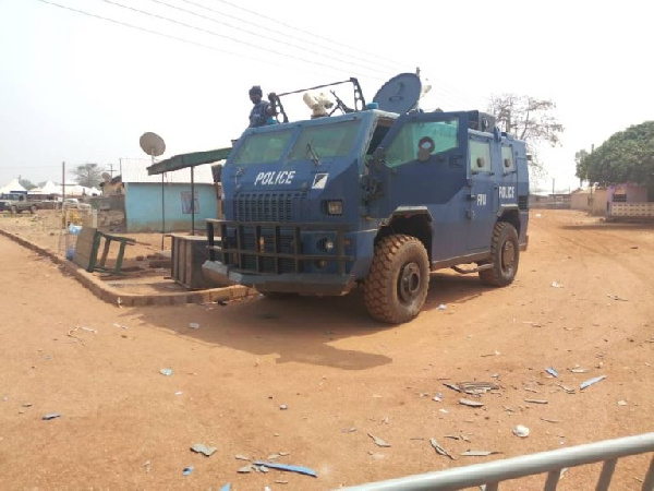 There was heavy police presence at the polling station