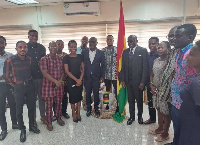 Attorney-General, Godfred Dame with the judicial press corps