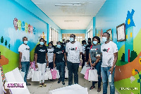 The items donated to the hospital included gloves, sanitizers, hand towels, plaster