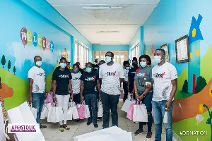 The items donated to the hospital included gloves, sanitizers, hand towels, plaster