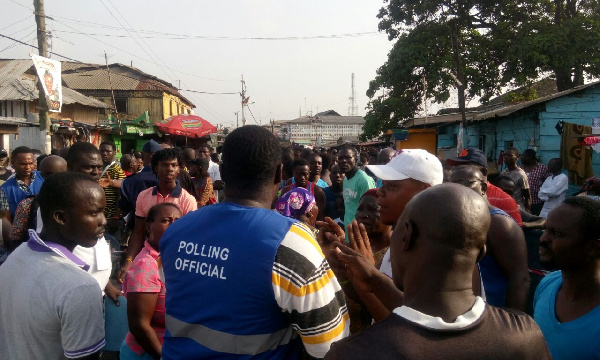 Voting has been halted at the Sakumo tsoshishi polling center