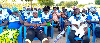 Cross section of the women groups at the ceremony