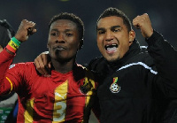 Asamoah Gyan and KP Boateng