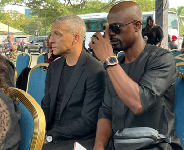 Black Stars head coach, Chris Hughton and his assistant, George Boateng