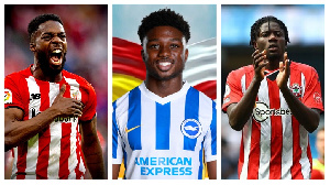 L-R: Inaki Williams, Tariq Lamptey and Mohammed Salisu