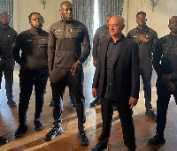 Stormzy with coach Jose Mourinho and others