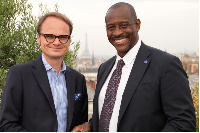 Herbert Mensah, President of Rugby Africa and Julien Collette