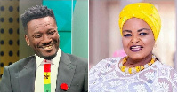 Former Black Stars captain Asamoah Gyan and Veteran Ghanaian actress, Harriet Naa Akleh Okanteh