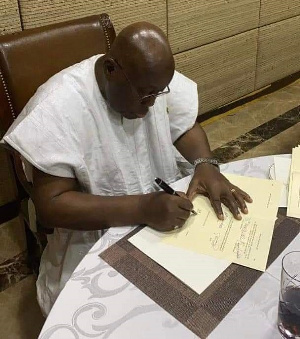 President of Ghana, Nana Akufo-Addo assenting to the E-Levy bill