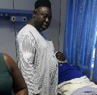 Alhaji MND Jawula visits Samuel Aboabire at the 37 Military Hospital