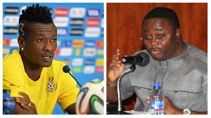 Ex-Black Stars captain, Asamoah Gyan and former Minister for Youth and Sports, Elvis Afriyie Ankrah