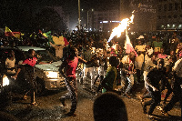 Scores of Senegalese on the streets