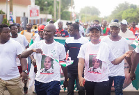 NDC's Delali Kwesi Brempong leading a campaign for his election as MP for Ayawaso West Wuogon