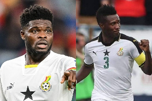 Thomas Partey and Asamoah Gyan